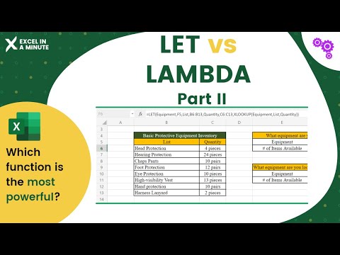 LET vs LAMBDA Part 2 BY EXCEL IN A MINUTE