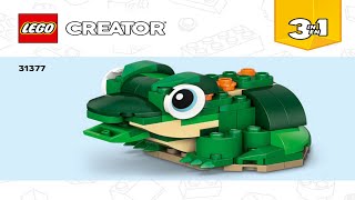 LEGO Instructions - Creator - 31377 - Turtle with a Water Lily - 3 in 1 (Book 3)