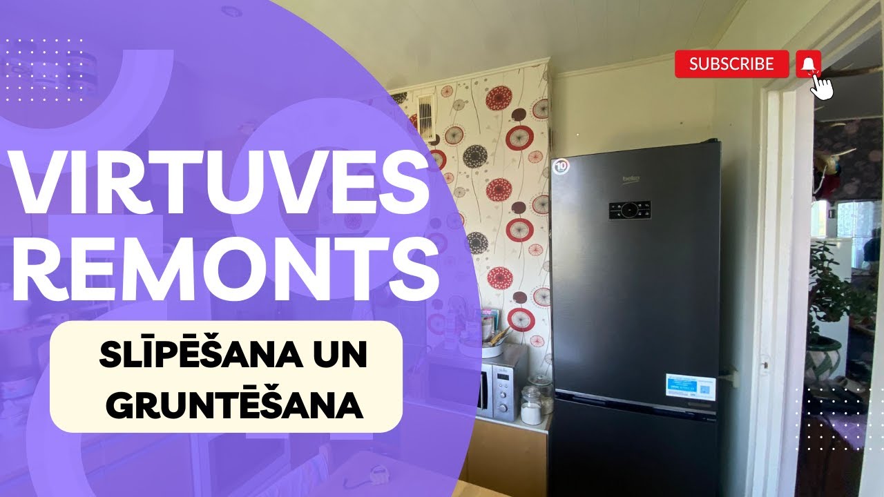 Virtuves remonts paša rokām. Virsmas slīpēšana un gruntēšana.