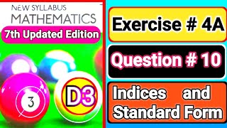 Exercise 4A question#10 d3 |book3 | Oxford Maths 7th EDITION||chapter4 |INDICES &  STANDARD FORM |D3