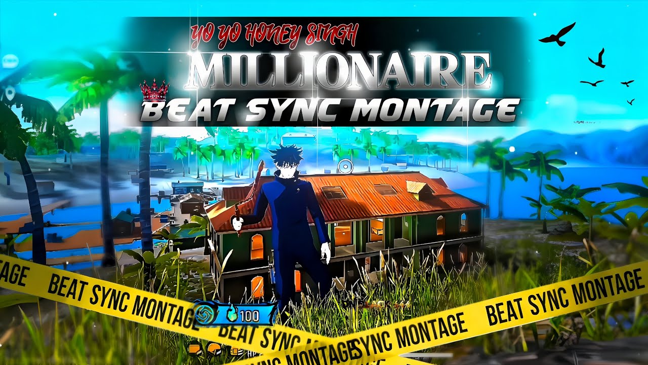 Yo Yo Honey singh - Millionaire 🔥🔥 ||  Beat Sync Montage 🤯 || Trending Song 💗 || Free Fire Edits 🥰