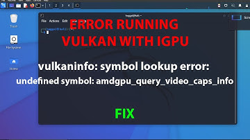 DEBIAN ERROR FIX: vulkaninfo: symbol lookup error: