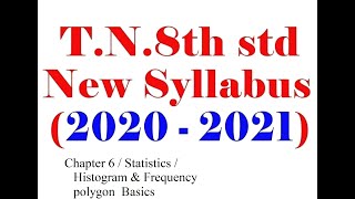 T.N. 8th Std | New Syllabus  | Chapter 6 | Histogram & Frequency Polygon Basics | Annai Academy