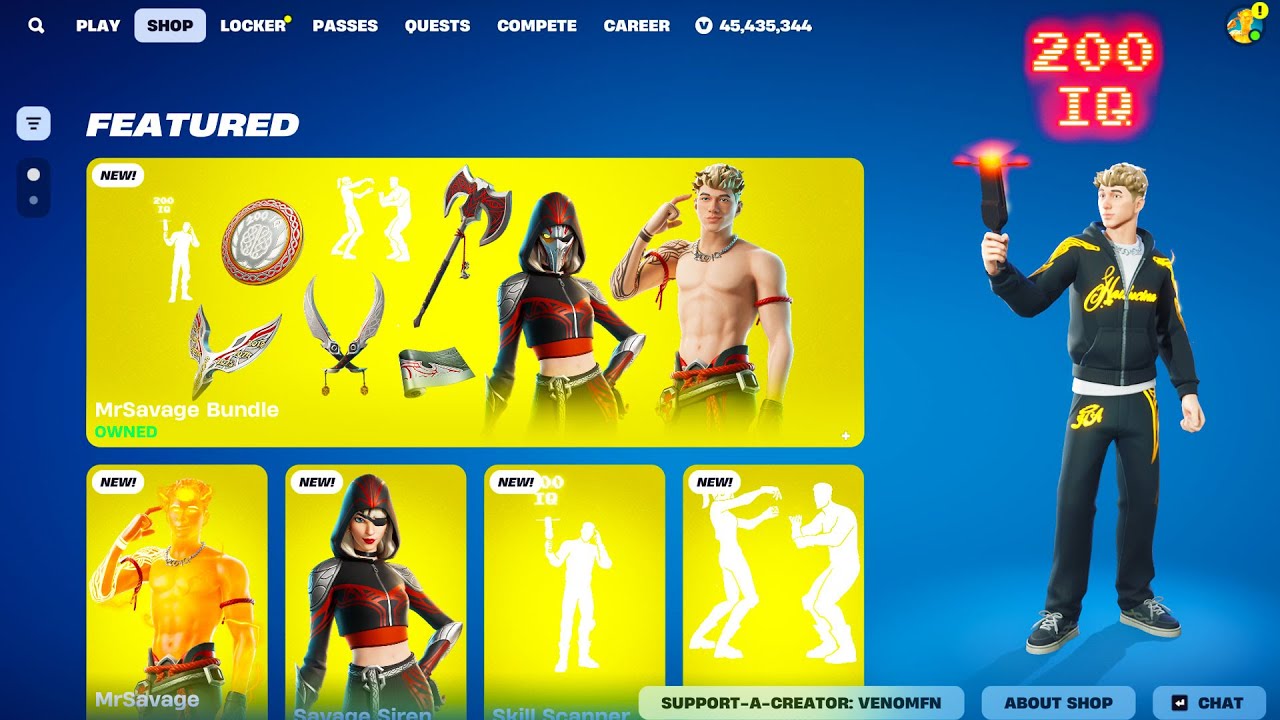 MrSavage ICON Skin & Bundle FIRST LOOK | Fortnite Item Shop Showcase (Prices in Comments)