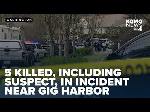 4 killed after protection order violation near Gig Harbor, suspect shot dead by deputy
