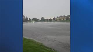 Flooding reported in Sandy after Severe Thunderstorm Warning issued