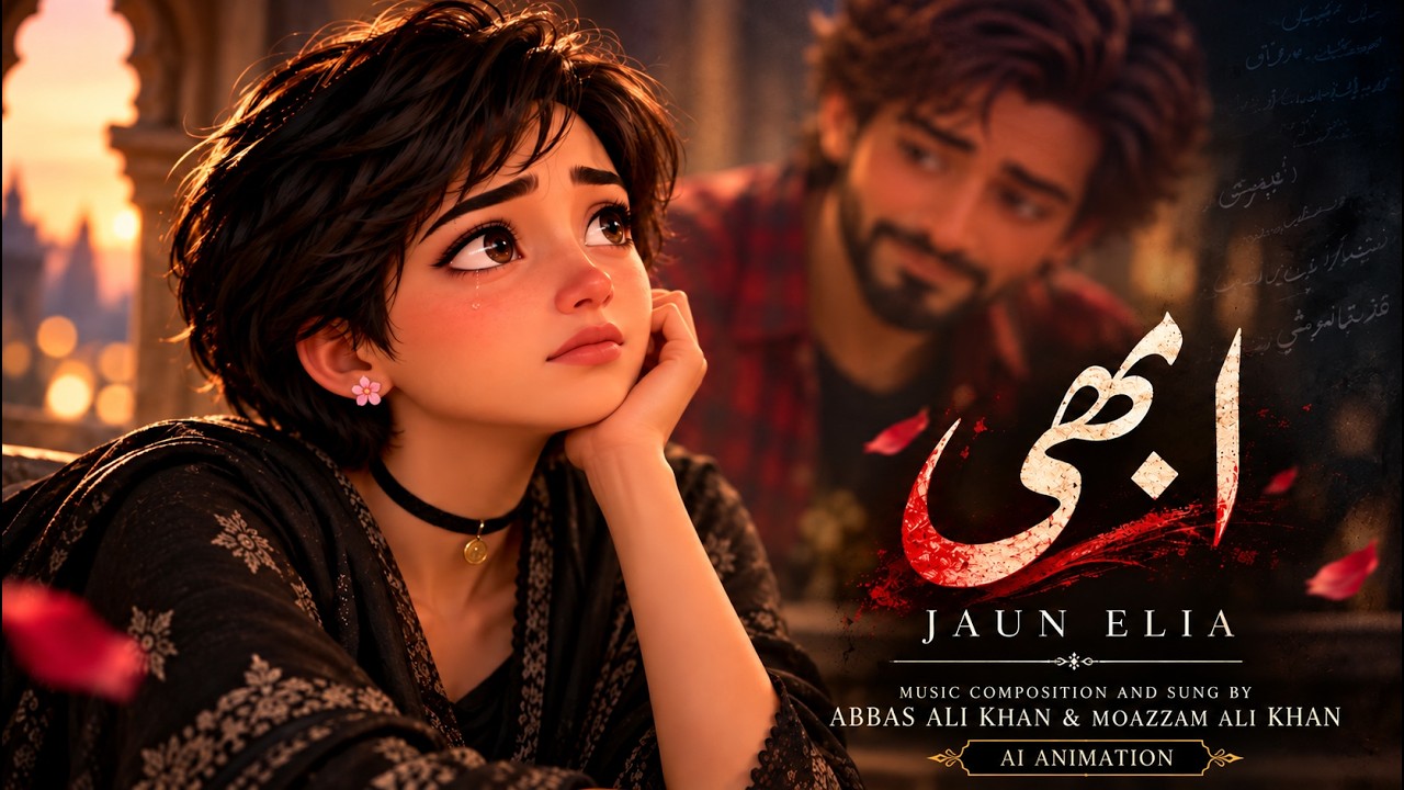 Watch Abhi | Moazzam Ali Khan & Abbas Ali Khan | AI Animation- Tribute To Jaun Elia on YouTube Watch Abhi | Moazzam Ali Khan & Abbas Ali Khan | AI Animation- Tribute To Jaun Elia on YouTube