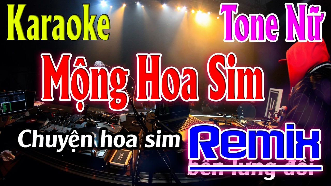 Mộng Hoa Sim ( Remix Chậm ) Karaoke Tone Nữ ( Am ) Beat Hay | Karaoke Lâm Organ
