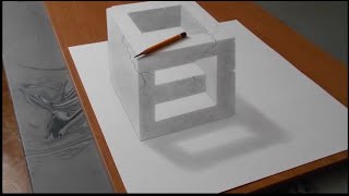 Drawing a 3D cube that can be deformed at will#Algroart#3ddrawing#viral