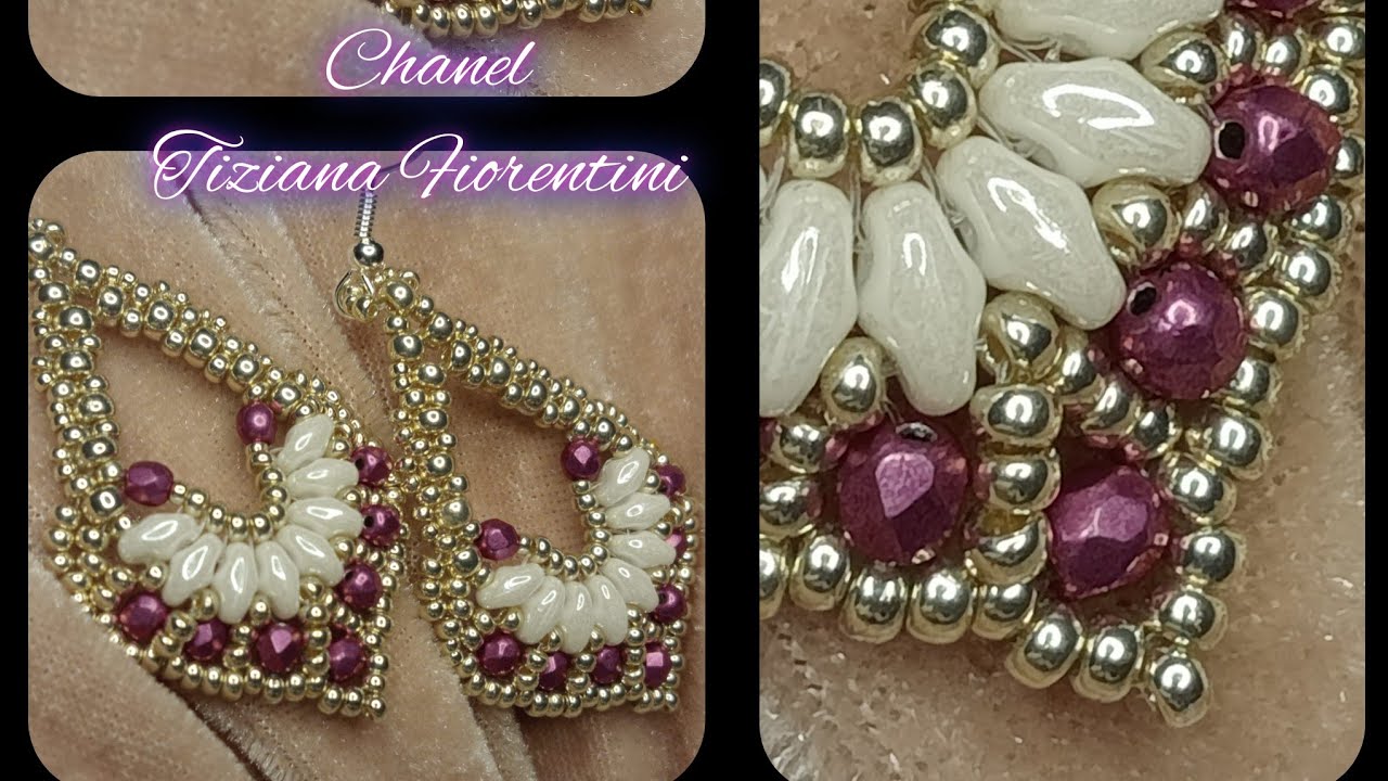 Tutorial orecchini Chanel con rocailles e superduo