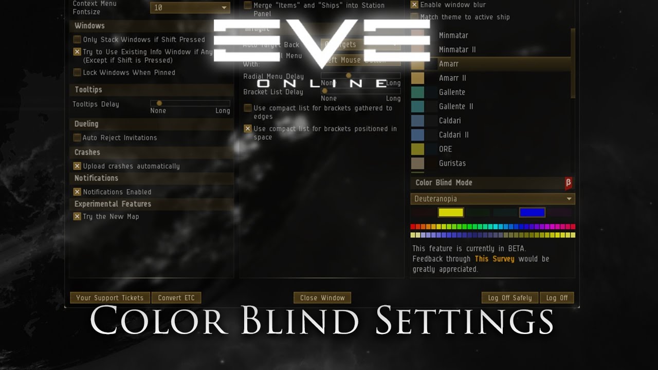 Eve Online: Color Blindness Settings | Coming Soon - YouTube