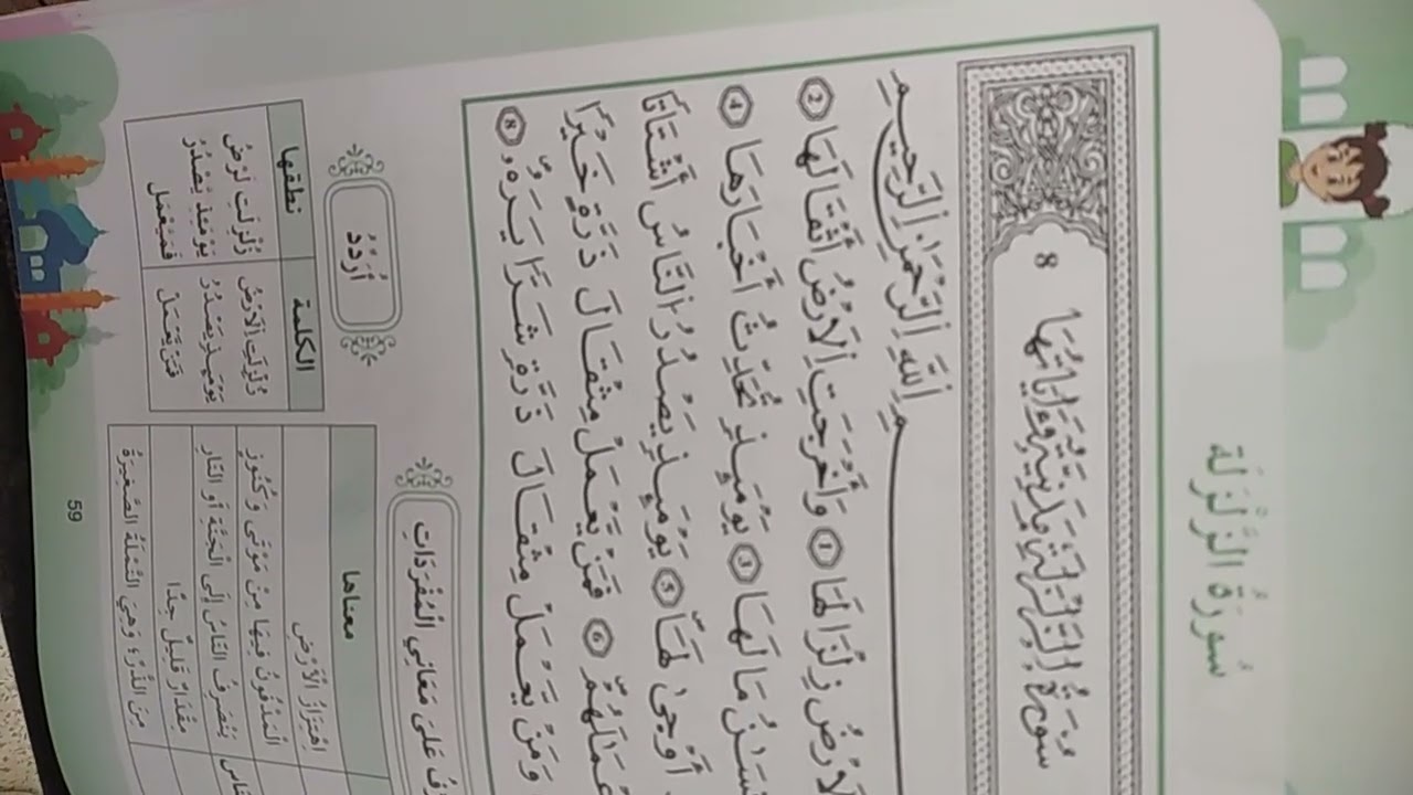 المعنى الإجمالي لسورة الزلزلة حسب بطلي الصغير☺️اصاب جانبا واخطأ في..... 