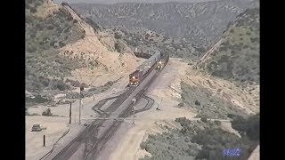 UP, Amtrak, & ATSF at Cajon Pass 1993