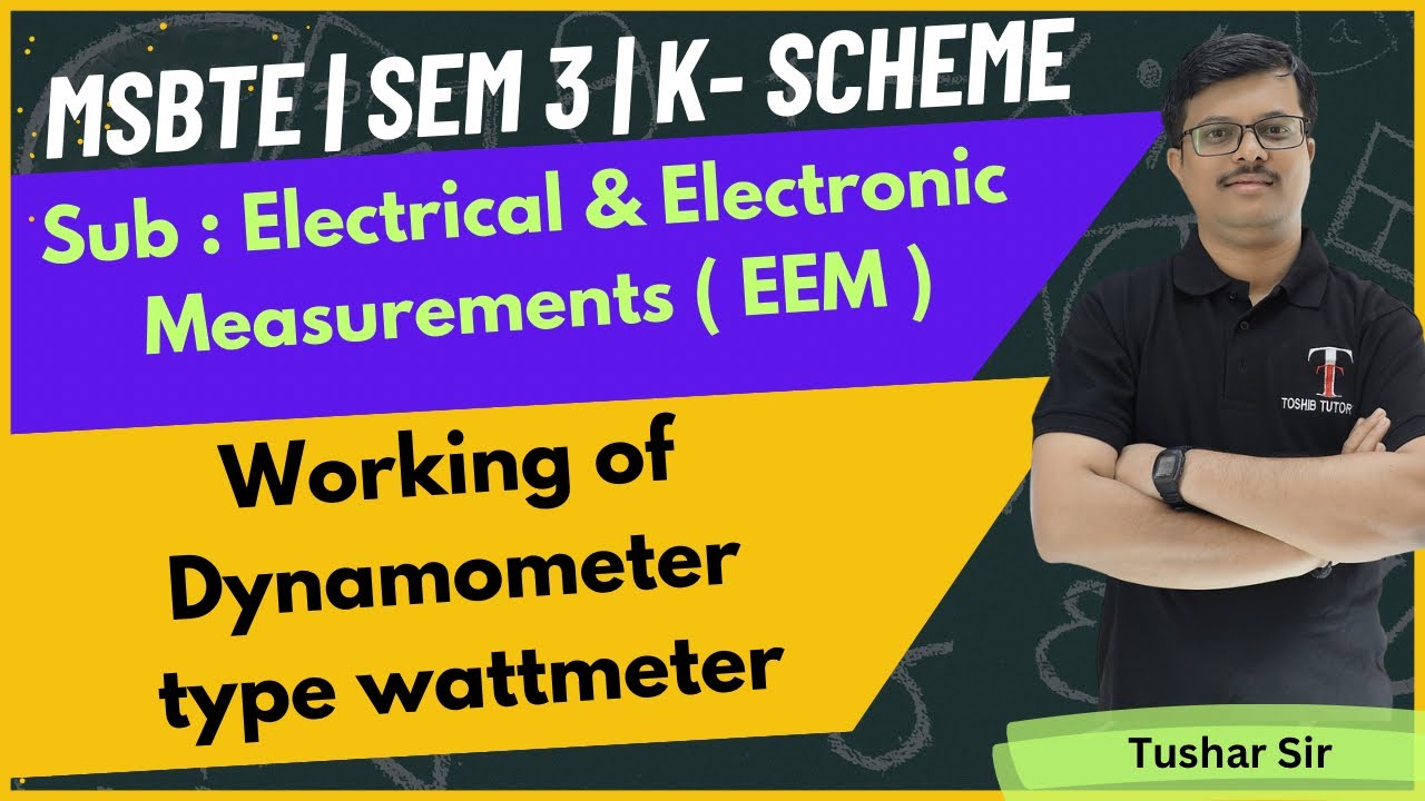 Construction and Working of Dynamometer type wattmeter | EEM | SEM III | MSBTE | Toshib Tutorials