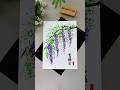 You can easily draw beautiful wisteria flowers using a fruit net and a cotton swab#drawing4kids #art