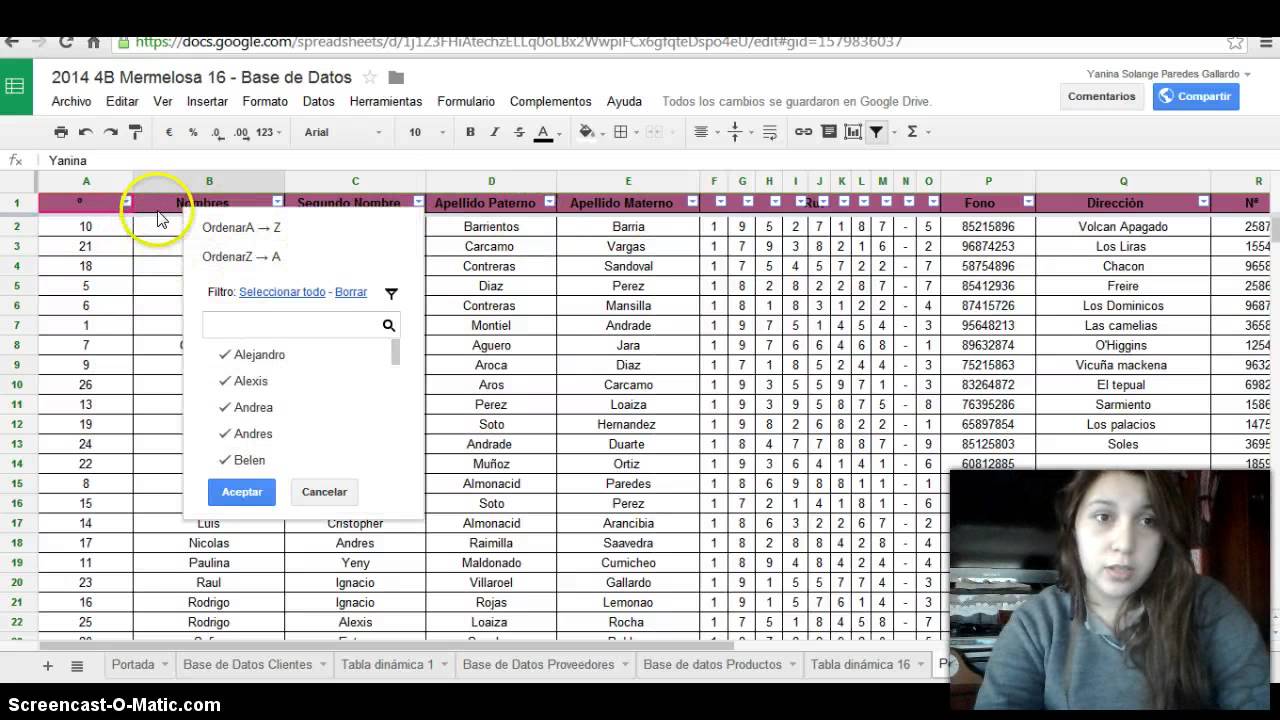 Tutorial Tabla Dinámica y Filtro En Google Drive YouTube