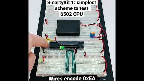 SmartyKit 1: simplest scheme to test 6502 CPU with NOP instruction