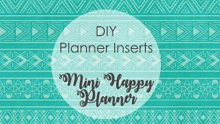 Mini Happy Planner inspired inserts | DIY | wo2p