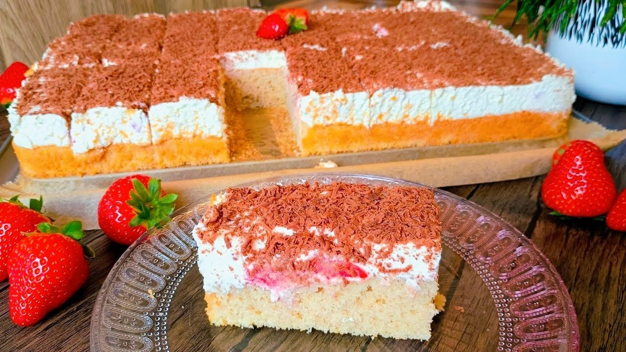 Клубнично-сметанный торт – торт классический | Просто, быстро и обязательно на успех