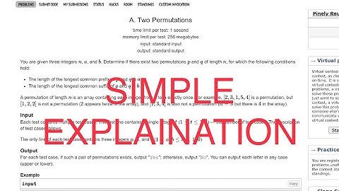 A. Two Permutations codeforces solution in c++ || Pinely Round 1 (Div. 1 + Div. 2)