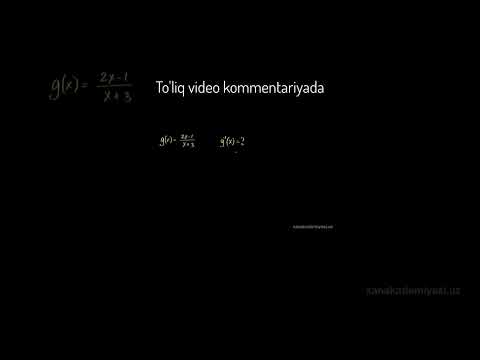 Teskari funksiyalarni topish: