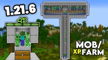 Minecraft BEST MOB XP Farm Tutorial in Bedrock 1.21.6! (Without Mob Spawner)