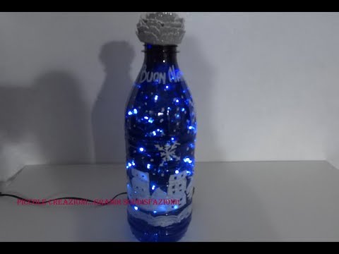 Come trasformare una bottiglia di zymil in lampada di Natale