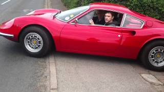 Early 1970's race tuned ferrari dino 246gt pulling away still wasnt
fully run in! hence the short shifting. - ill be uploading another
video of this car soon...