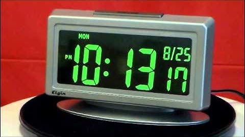 Elgin 3451E Large Display Digital Selectable Color Alarm Clock