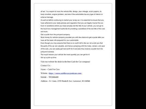 How Does Cash For Cars Work