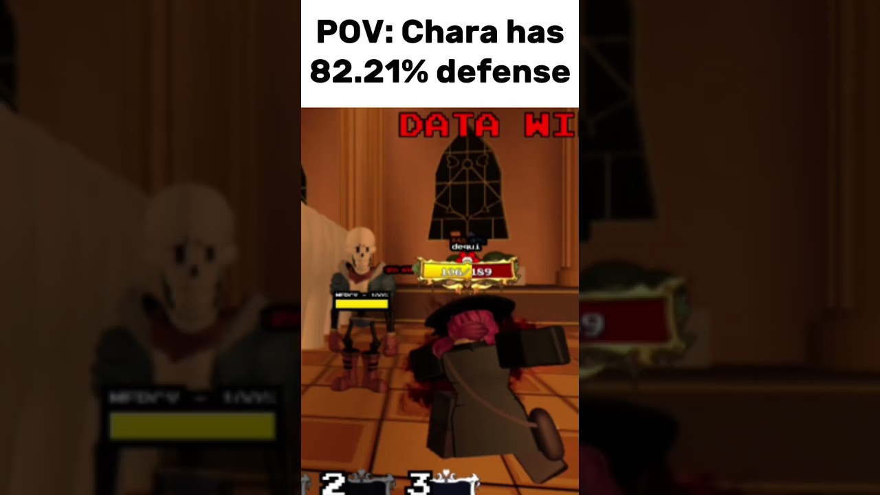 pov: Chara has 82% defense. 