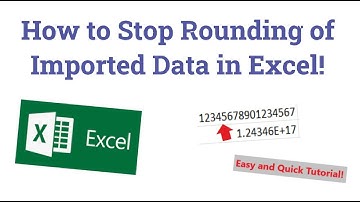 How to stop default rounding of data in Excel
