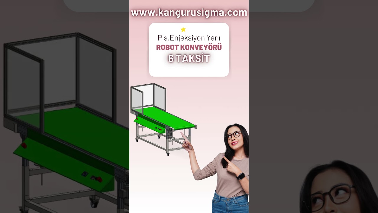 Plastik inyeksiya maşınları üçün Robot avtomatlaşdırmalu konveyer, İş Güvn. Uygun, İstediğiniz Ölçülerde