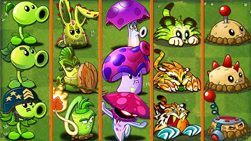 PvZ 2 Discovery - Every Plant Evolution NOOB - PRO - HACKER version