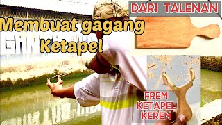 Cara membuat gagang ketapel ikan dari bahan kayu talenan