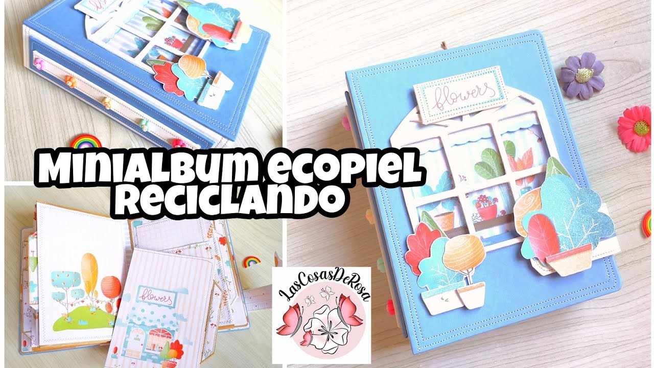 Mini álbum reciclando bolsas de papel. Muy fácil