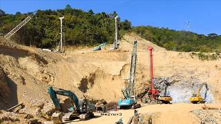 Extreme Drilling & Rock Breaking on High Stake Mountain Road!