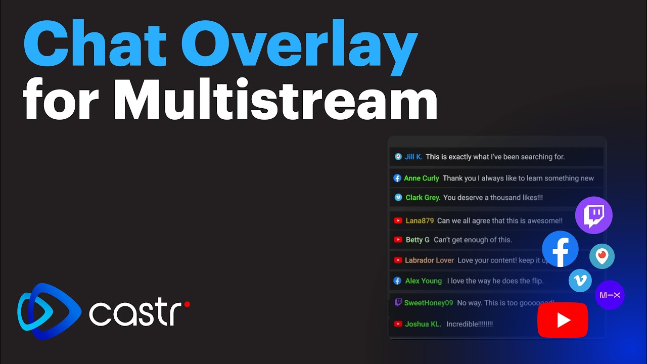 Introduce Chat Overlay for Multistream with Castr.io
