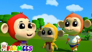 Cinco Pequenos Macacos Números Música 1 a 5 Rima Para Crianças