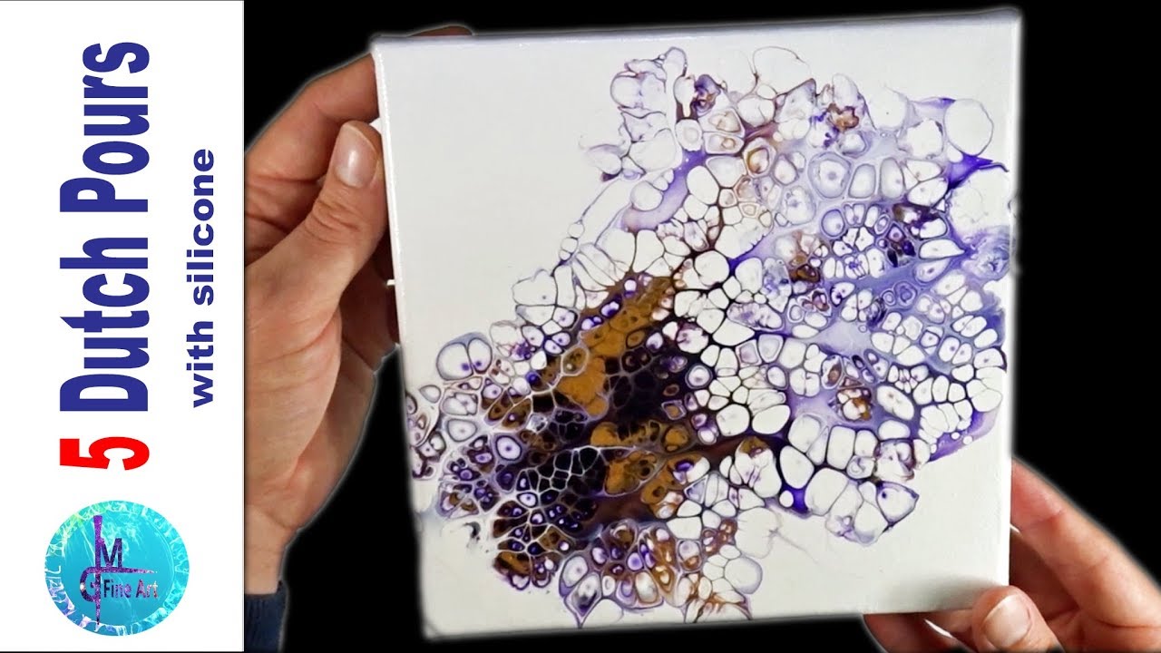 Dutch Pour with Silicone - pretty cells and lacing look, Experiment 2 ...