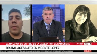 El dolor del hijo de la mujer asesinada en Vicente López: No merecía lo que le pasó