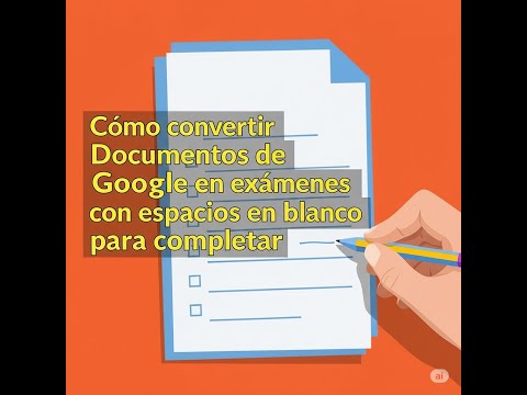 Cómo convertir Documentos de Google en hojas de trabajo para completar espacios en blanco