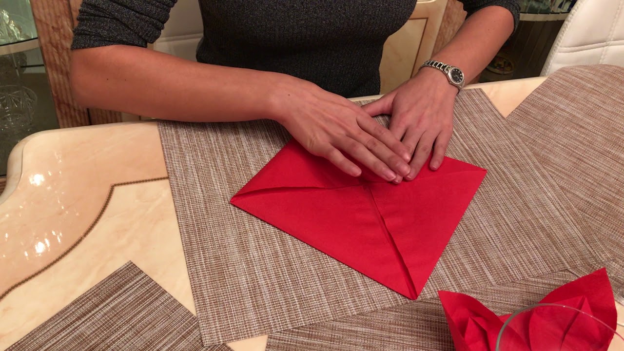 The flower napkin fold YouTube
