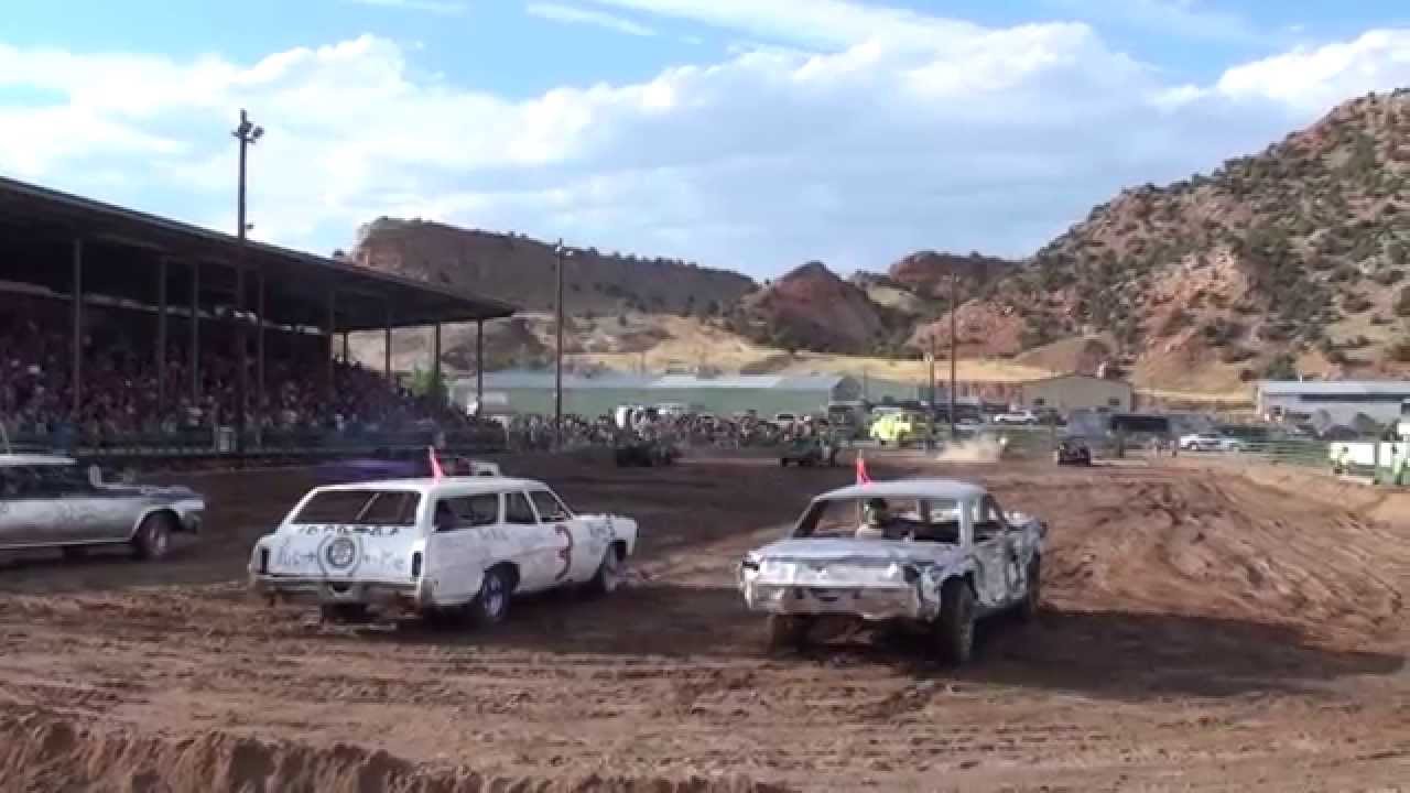 Thermopolis Demolition Derby 2015 Heat 1 YouTube