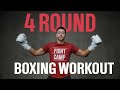 Home boxing cardio 4round heavy bag workout to burn fat and build stamina