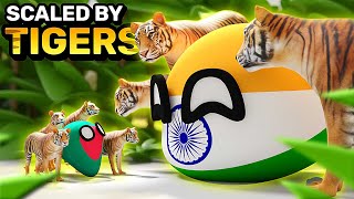 COUNTRIES SCALED BY TIGERS | Countryballs Animation