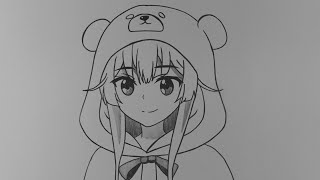 Cara menggambar anime untuk pemula || Menggambar Yuna - Kuma Kuma Kuma Bear