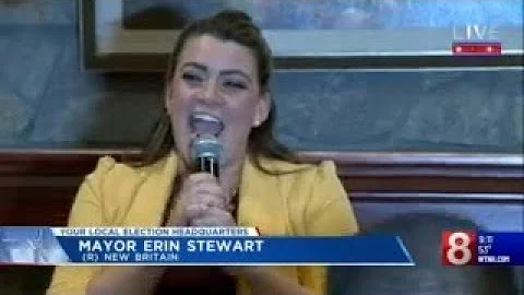 New Britain Mayor Erin Stewart addresses supports ...