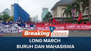 Momen Buruh dan Mahasiswa Long March, Kembali Demo soal BBM