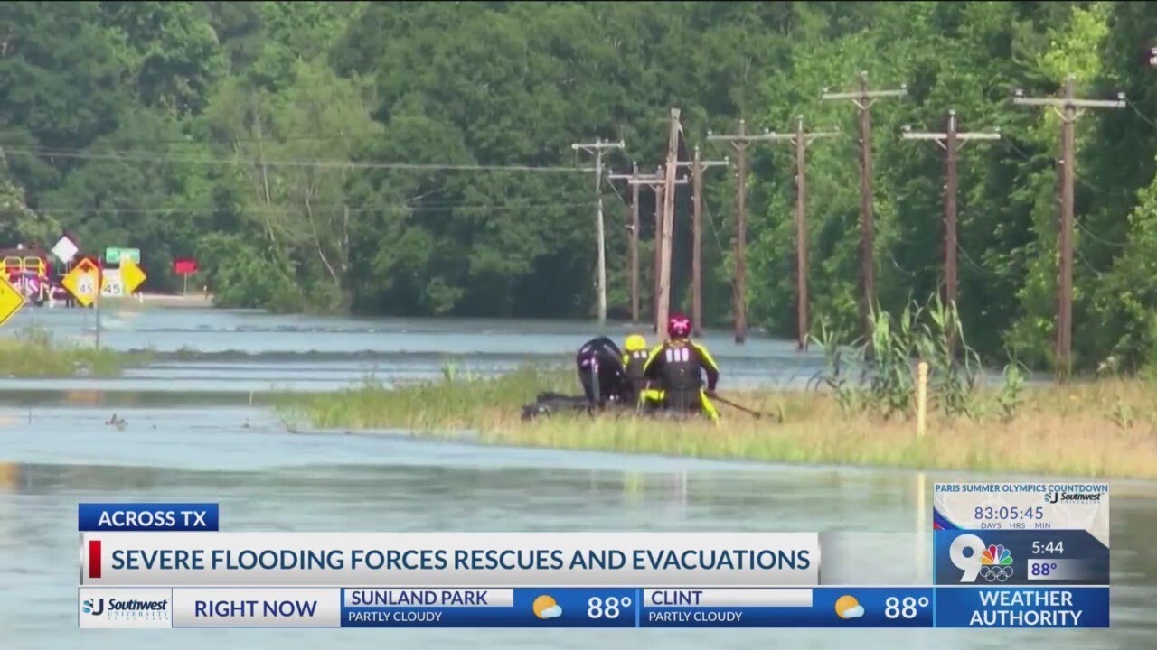 Many rescued from flooding in Texas - YouTube